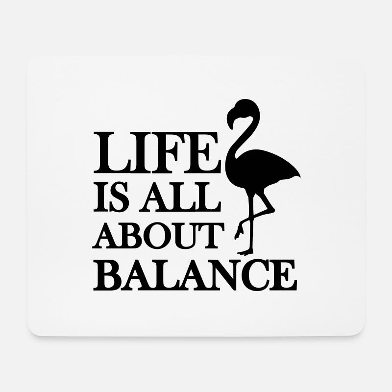 life is all about balance - Mousepad (Querformat) - Weiß