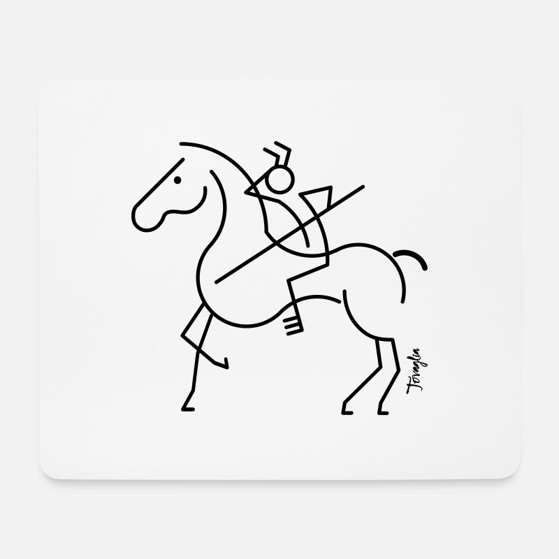 Watcher rider - Mouse Pad (horizontal) - white