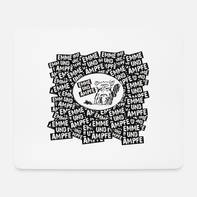EMMEUNDAMPFE STICKERBOMB - Schwarz\Weiß - Mousepad (Querformat) - Weiß