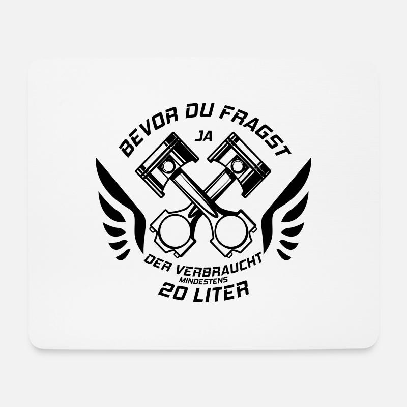 V8 Motor Engine US Car Muscle Car Hubraum Pick Up - Mousepad (Querformat) - Weiß