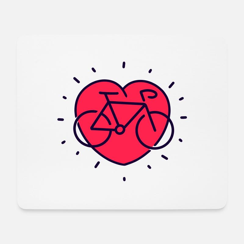 Ich liebe Radfahren - Mousepad (Querformat) - Weiß