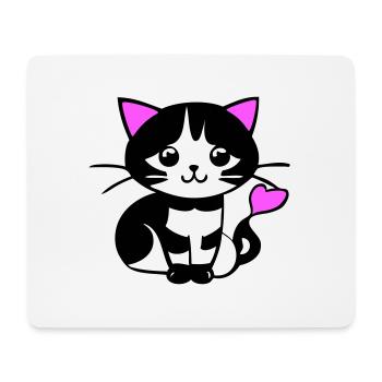 Süße Katze im Comic Stiel - Mousepad (Querformat) - Weiß - Vorne
