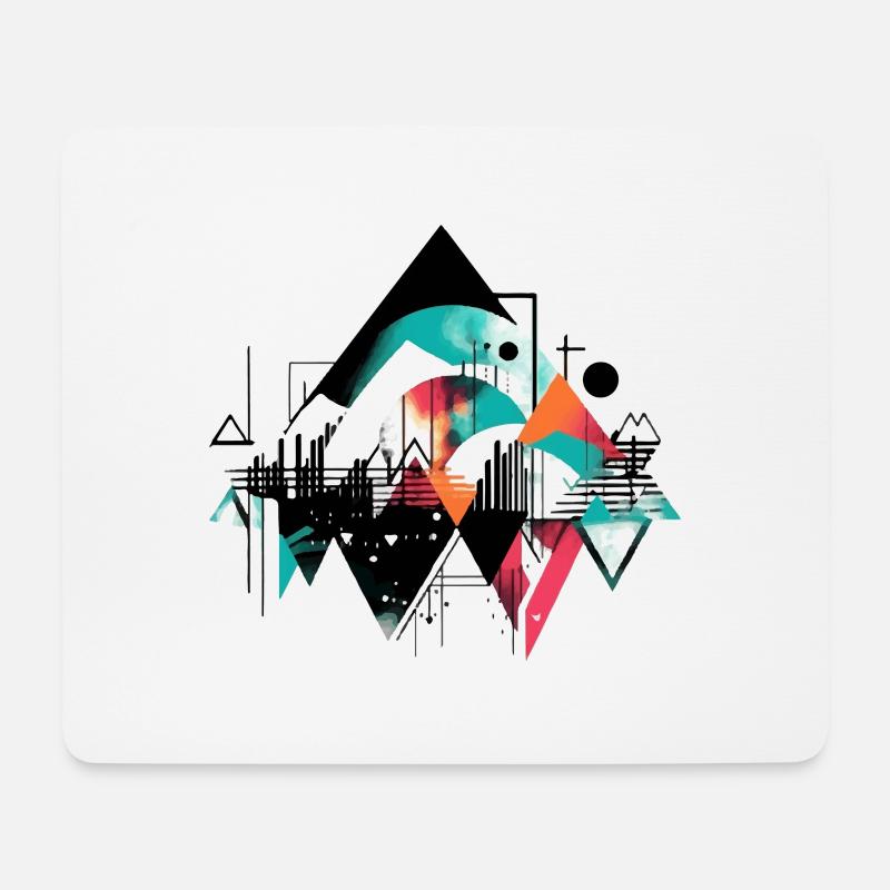 Urbane Geometrie - Mousepad (Querformat) - Weiß