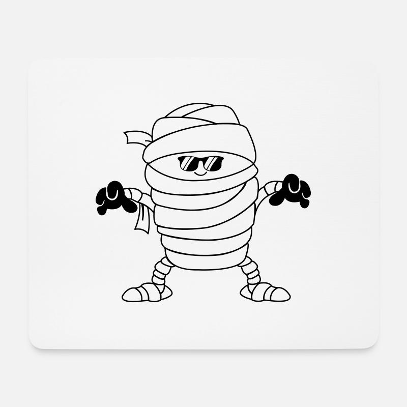 mumie sonnenbrille - Mousepad (Querformat) - Weiß