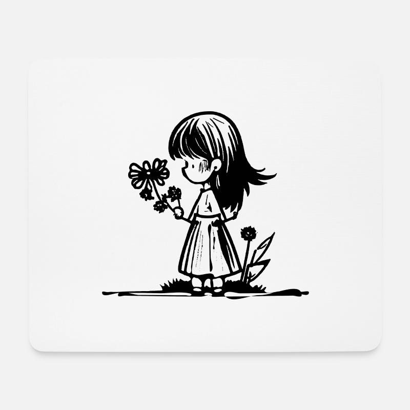 Kleine der Blüten - Mousepad (Querformat) - Weiß
