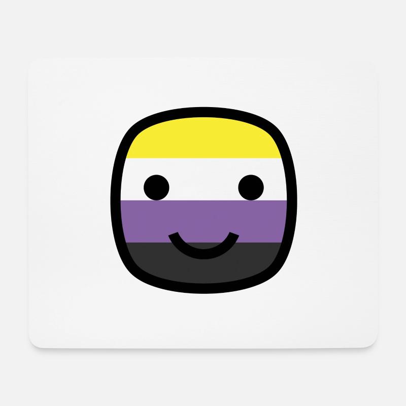 Always Smile Proudly! - Nonbinary Edition - Mouse Pad (horizontal) - white