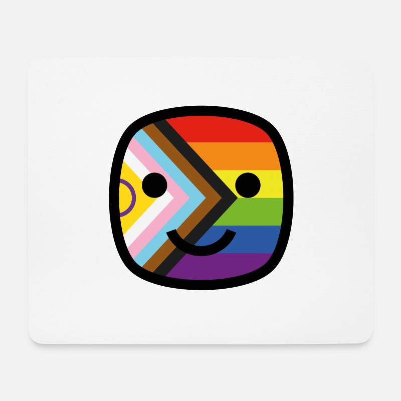 Always Smile Proudly! - Progress Pride Edition - Mouse Pad (horizontal) - white
