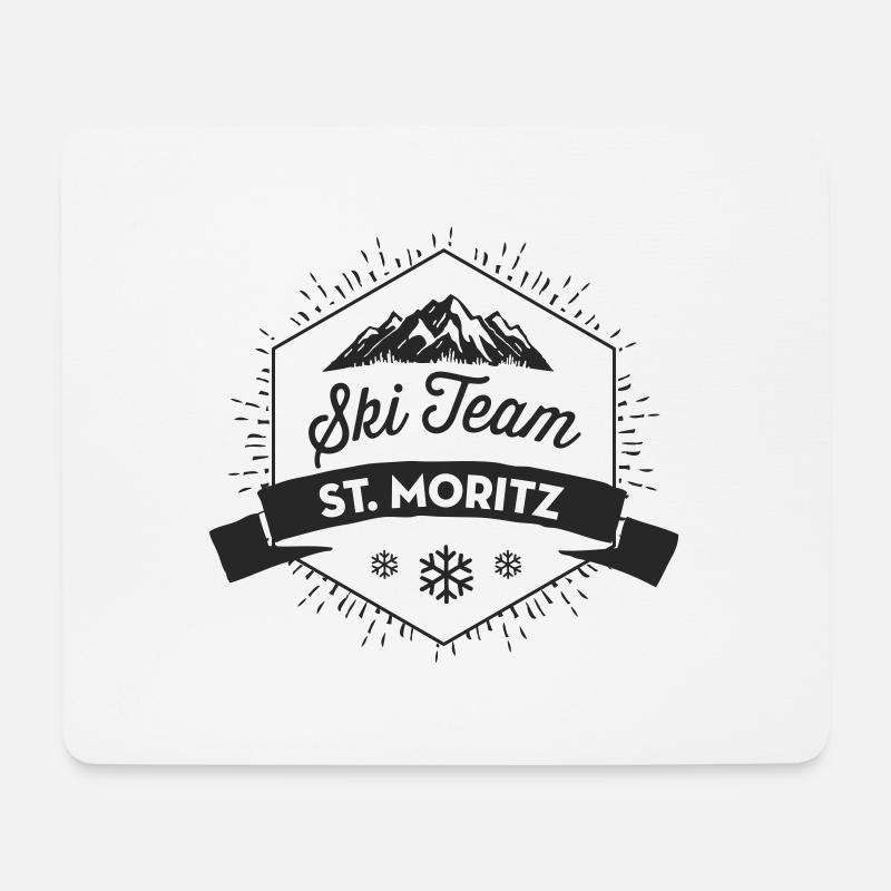 Skiteam St. Moritz - Mousepad (Querformat) - Weiß
