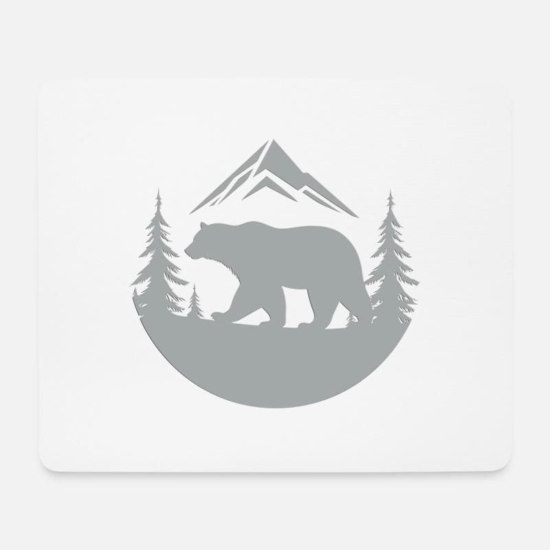 Bär - Mousepad (Querformat) - Weiß