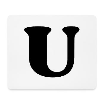 Letter u - Mouse Pad (horizontal) - white - Front