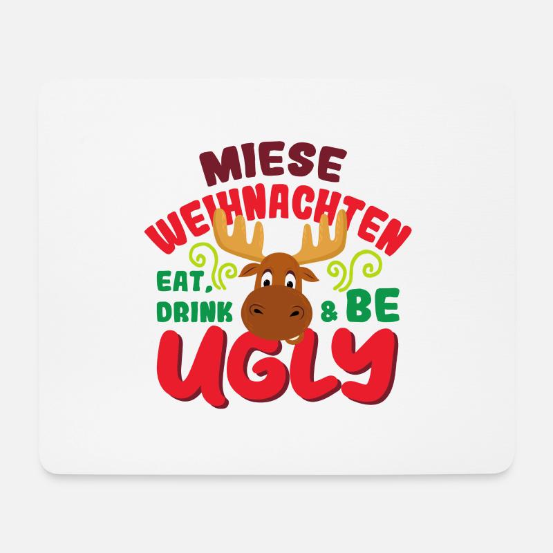 Miese Weihnachten! - Mousepad (Querformat) - Weiß