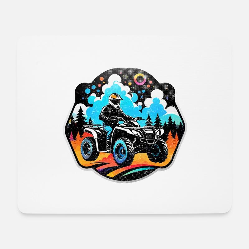 Quad & Offroad - Mousepad (Querformat) - Weiß