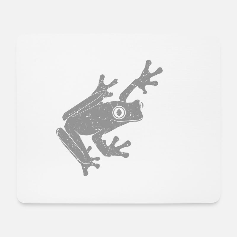 Frosch - Mousepad (Querformat) - Weiß