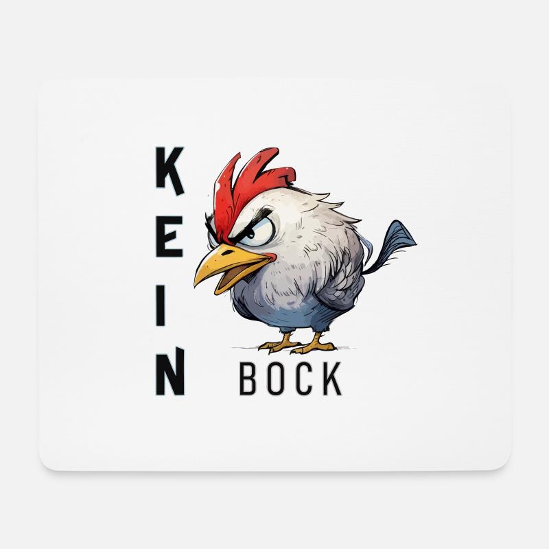 böser Hahn kein bock - Mousepad (Querformat) - Weiß