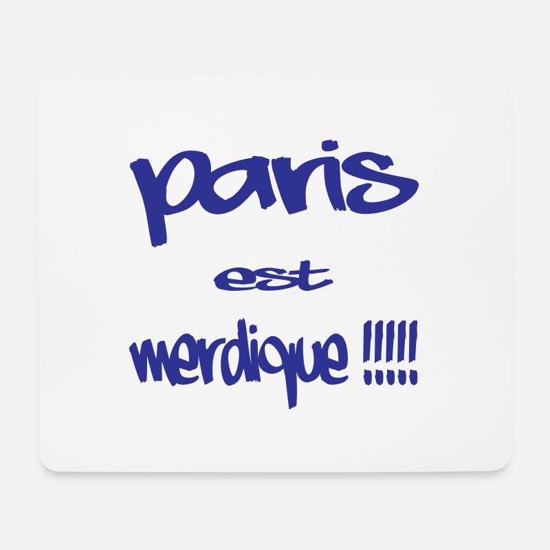 Paris ist beschissen - Mousepad (Querformat) - Weiß