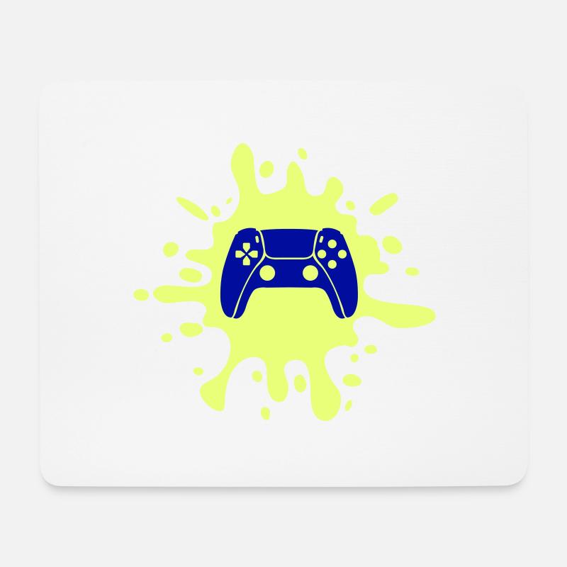Gamer Gamepad Blobs - Mouse Pad (horizontal) - white