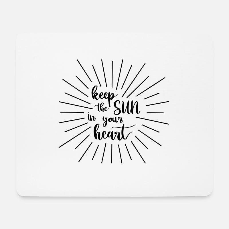 keep the sun in your heart - Mousepad (Querformat) - Weiß