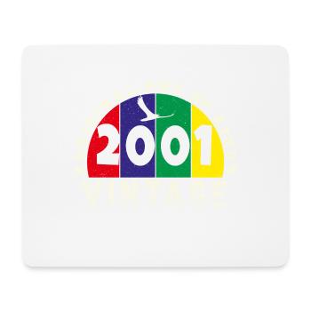 Jahrgang 2001 Retro - Bursdag - Mousepad (Querformat) - Weiß - Vorne