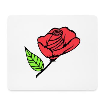 Jolie belle fleur de rose feuille roses romantique - Tapis de souris (format paysage) - blanc - Devant