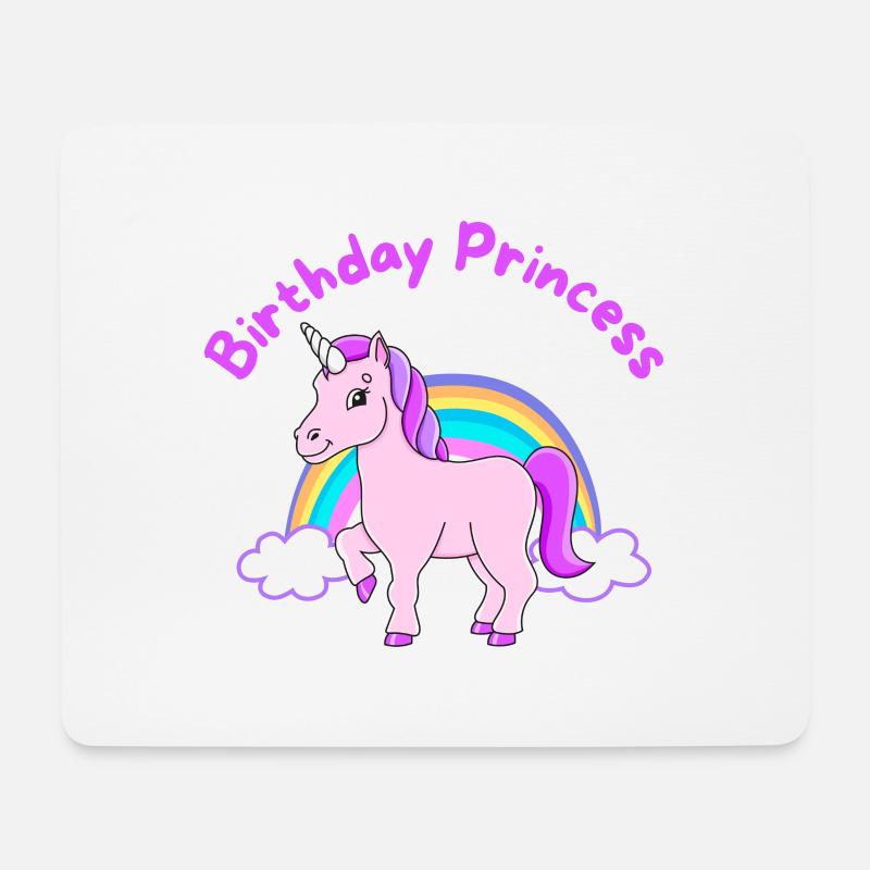 Birthday Princess Einhorn Geschenkidee - Mousepad (Querformat) - Weiß