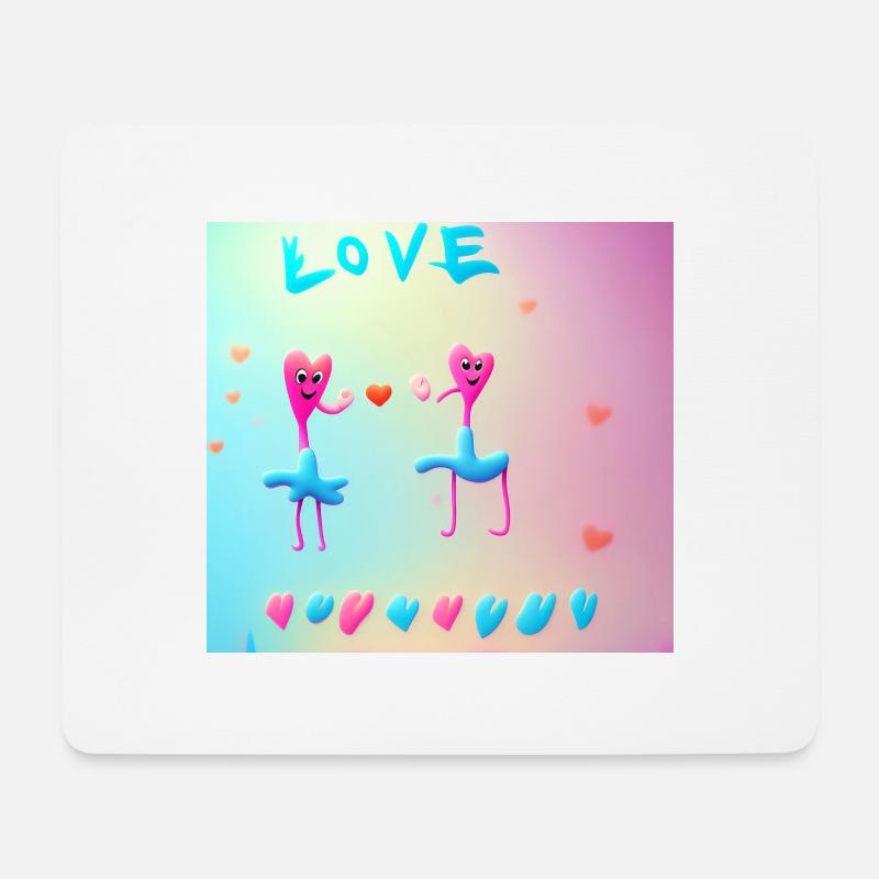 Autistic Art – Liebe - Mousepad (Querformat) - Weiß