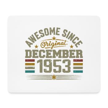 Décembre 1953 - Cadeau Anniversaire December 1953 - Tapis de souris (format paysage) - blanc - Devant