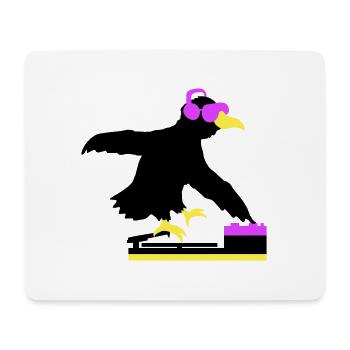 Raven DJ Club Musique Écoute Lunettes de soleil Casque - Tapis de souris (format paysage) - blanc - Devant
