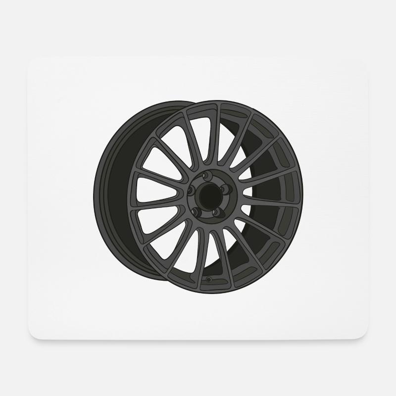 Felge - Mousepad (Querformat) - Weiß