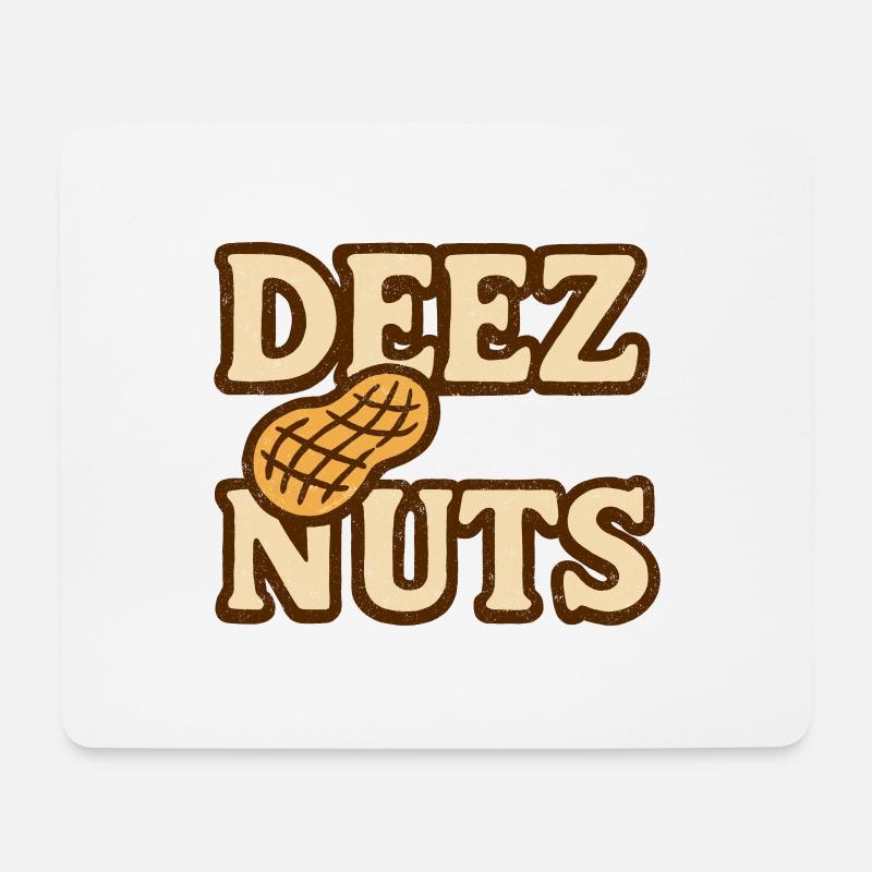 Deez Nuts - Verwitterte Optik - Mousepad (Querformat) - Weiß