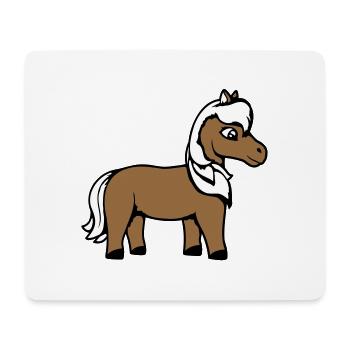 Pferd Süß Pony Fohlen Pferdemädchen Niedlich Comic - Mousepad (Querformat) - Weiß - Vorne