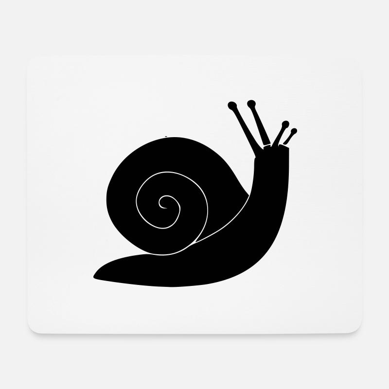 schnecke - Mousepad (Querformat) - Weiß