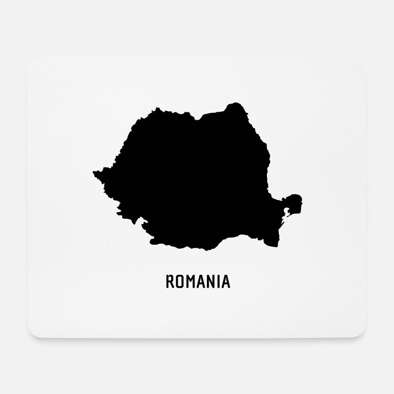 Romania - Map Map - Mouse Pad (horizontal) - white