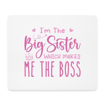 Ich bin die große Schwester - Mousepad (Querformat) - Weiß - Vorne