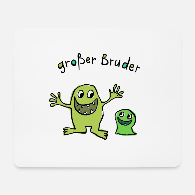 Großer Bruder - Mousepad (Querformat) - Weiß