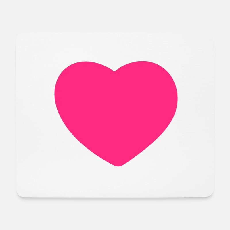 Herz pink - Mousepad (Querformat) - Weiß