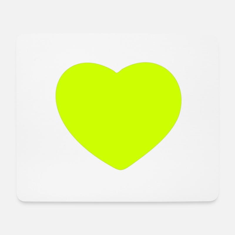 Herz gelb - Mousepad (Querformat) - Weiß