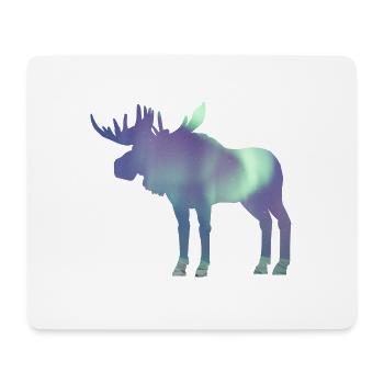 Elk Northern Lights - Mouse Pad (horizontal) - white - Front