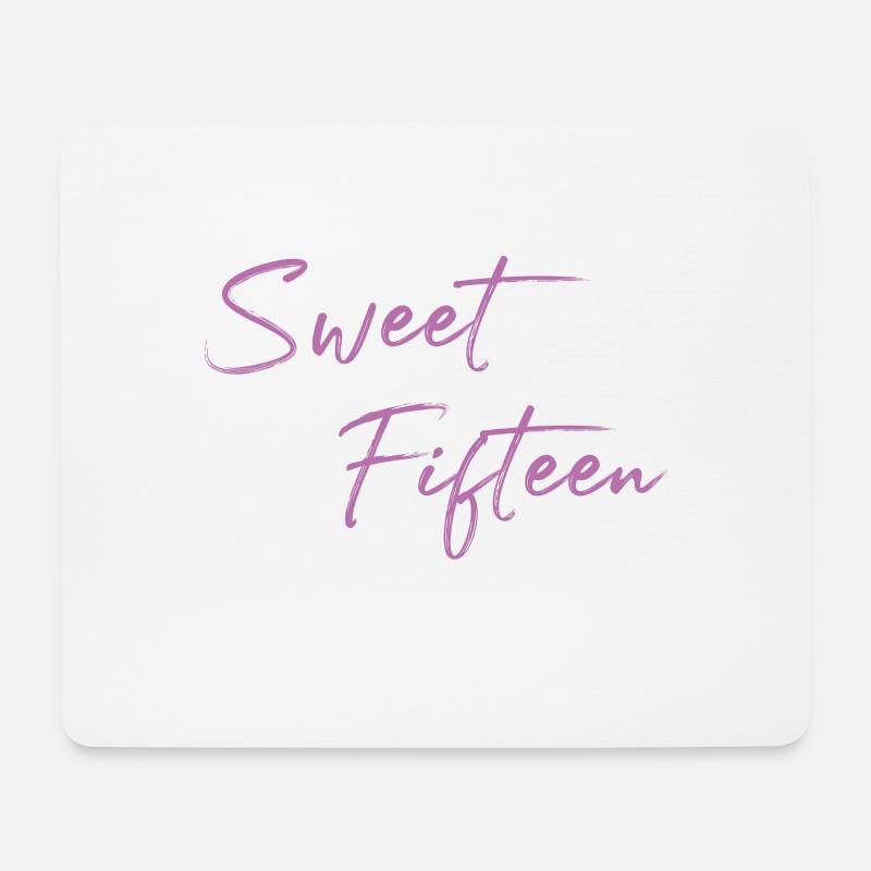 Sweet Fifteen Geschenkidee zum 15. Geburtstag - Mousepad (Querformat) - Weiß