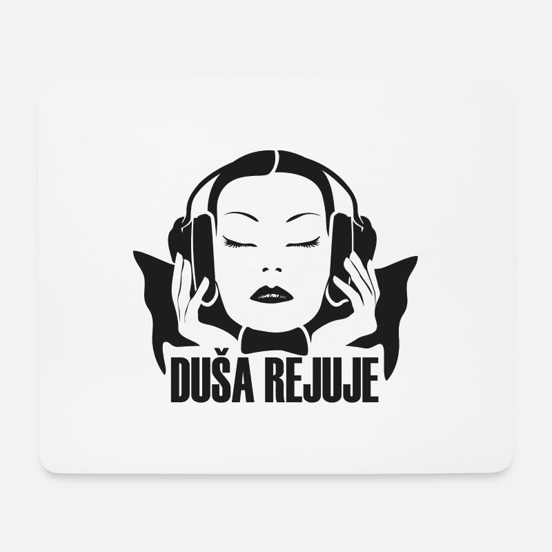 DUŠA REJUJE - black - - Mousepad (Querformat) - Weiß