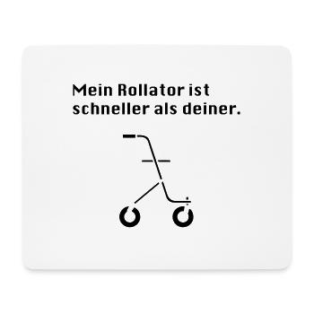 Rollator, Altersheim, Alter,Krankenhaus, Opa, Oma - Mousepad (Querformat) - Weiß - Vorne