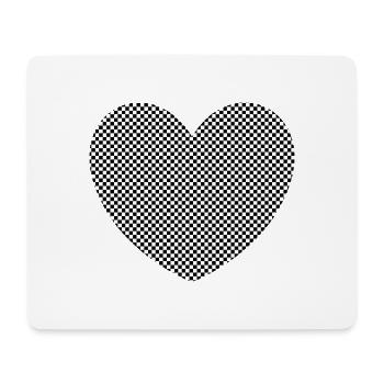 cœur noir cadeau - Tapis de souris (format paysage) - blanc - Devant