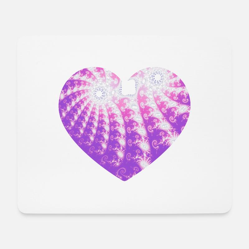 Element 30 lila HERZ - Mousepad (Querformat) - Weiß