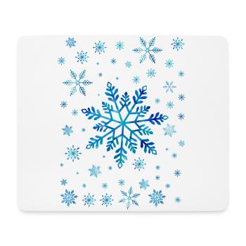 Des flocons de neige pour lui et elle - Tapis de souris (format paysage) - blanc - Devant