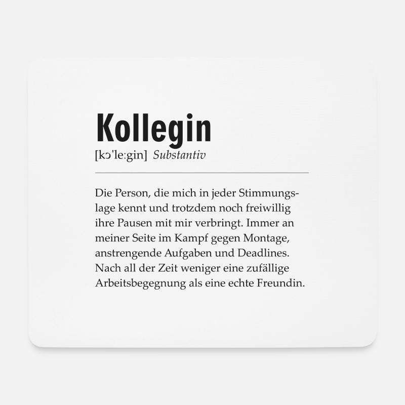 Spruchdesign - Kollegin - Mousepad (Querformat) - Weiß