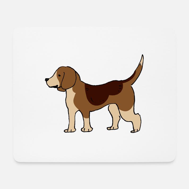 Beagle - Mousepad (Querformat) - Weiß