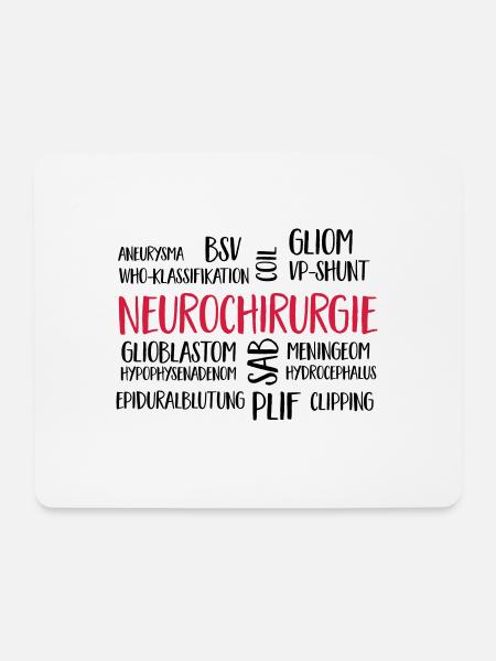 neurochirurgiecloud - Mousepad (Querformat) - Weiß