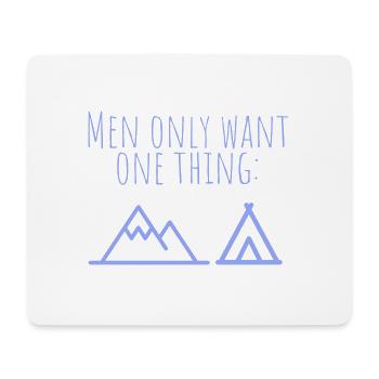 MowoT Zelt am Berg - Mousepad (Querformat) - Weiß - Vorne