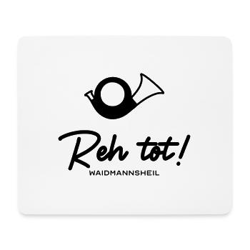 Reh tot - Mousepad (Querformat) - Weiß - Vorne