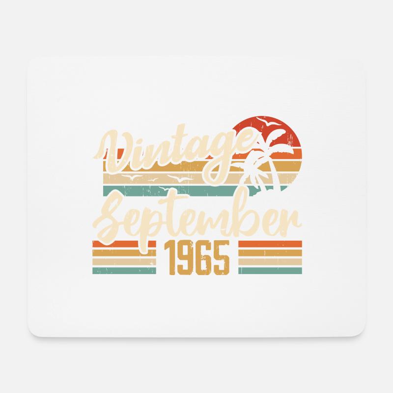 September 1965 Geburtstagsgeschenk September 1965 - Mousepad (Querformat) - Weiß