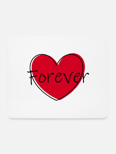 rotes Herz rot Herzen rot Herz Geschenk - Mousepad (Querformat) - Weiß